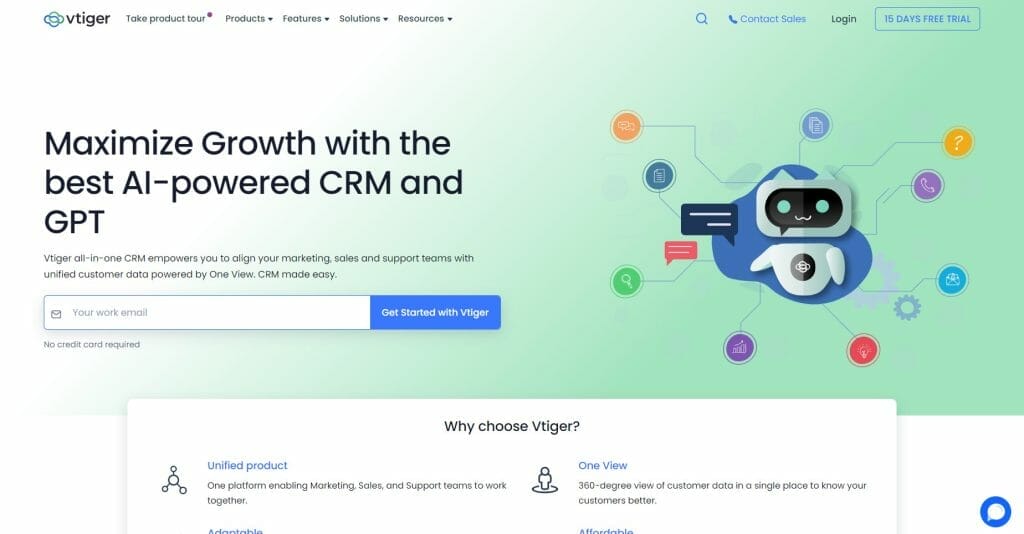 Vtiger CRM for for small business